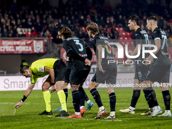 Luca Pellegrini, Nicolo Rovella, Alessio Romagnoli, and Adam Marusic play during the Serie A match between AC Monza and SS Lazio at U-Power...