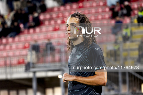 Matteo Guendouzi plays during the Serie A match between AC Monza and SS Lazio at U-Power Stadium in Monza, Italy, on November 10, 2024. 