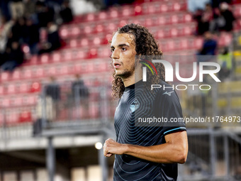 Matteo Guendouzi plays during the Serie A match between AC Monza and SS Lazio at U-Power Stadium in Monza, Italy, on November 10, 2024. (