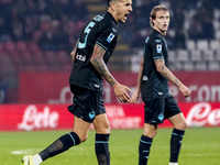 Matias Vecino plays during the Serie A match between AC Monza and SS Lazio at U-Power Stadium in Monza, Italy, on November 10, 2024. (