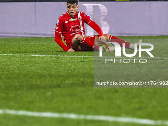 Daniel Maldini plays during the Serie A match between AC Monza and SS Lazio in Monza, Italy, on November 10, 2024, at U-Power Stadium. (