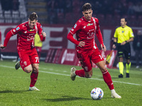 Daniel Maldini plays during the Serie A match between AC Monza and SS Lazio in Monza, Italy, on November 10, 2024, at U-Power Stadium. (