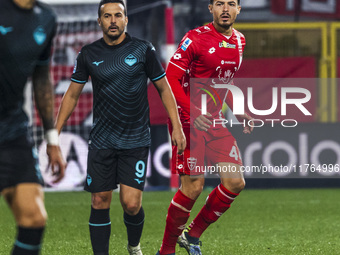 Andrea Carboni plays during the Serie A match between AC Monza and SS Lazio at U-Power Stadium in Monza, Italy, on November 10, 2024. (