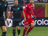 Andrea Carboni plays during the Serie A match between AC Monza and SS Lazio at U-Power Stadium in Monza, Italy, on November 10, 2024. (