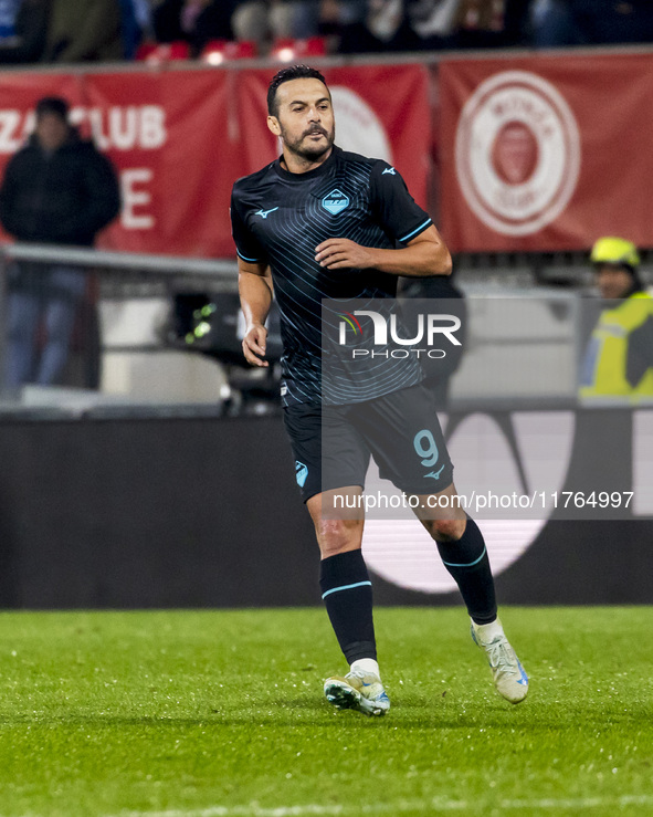 Pedro plays during the Serie A match between AC Monza and SS Lazio in Monza, Italy, on November 10, 2024, at U-Power Stadium 