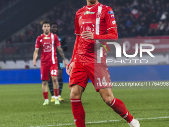 Daniel Maldini plays during the Serie A match between AC Monza and SS Lazio in Monza, Italy, on November 10, 2024, at U-Power Stadium. (