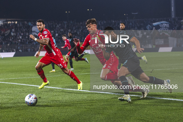 Pedro and Daniel Maldini are in action during the Serie A match between AC Monza and SS Lazio in Monza, Italy, on November 10, 2024, at U-Po...