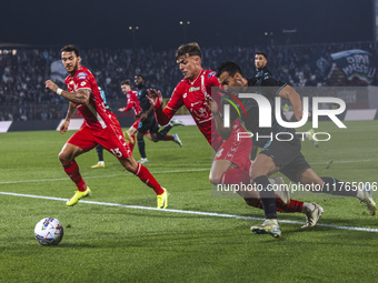 Pedro and Daniel Maldini are in action during the Serie A match between AC Monza and SS Lazio in Monza, Italy, on November 10, 2024, at U-Po...