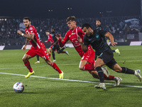 Pedro and Daniel Maldini are in action during the Serie A match between AC Monza and SS Lazio in Monza, Italy, on November 10, 2024, at U-Po...