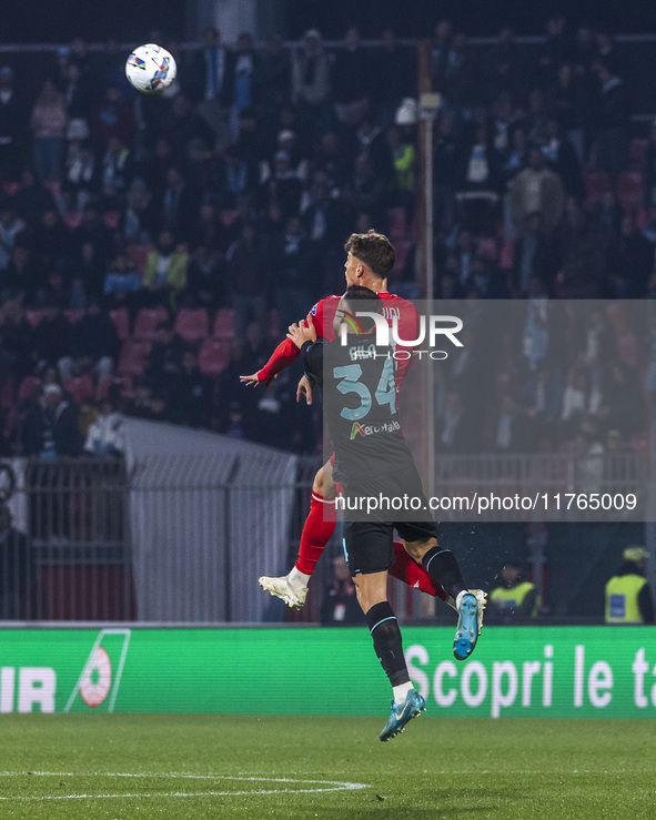 Mario Gila and Daniel Maldini play during the Serie A match between AC Monza and SS Lazio in Monza, Italy, on November 10, 2024, at U-Power...