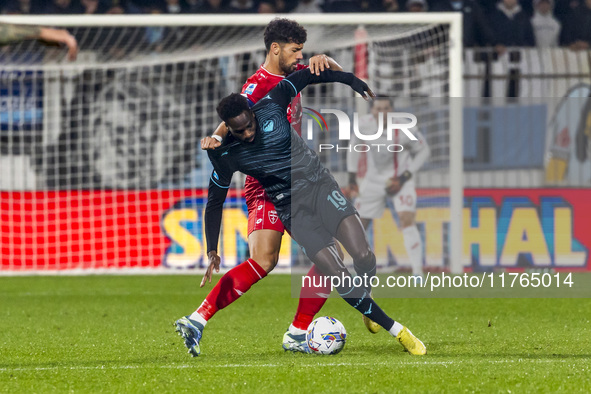 Boulaye Dia plays during the Serie A match between AC Monza and SS Lazio in Monza, Italy, on November 10, 2024, at U-Power Stadium 