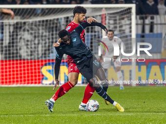 Boulaye Dia plays during the Serie A match between AC Monza and SS Lazio in Monza, Italy, on November 10, 2024, at U-Power Stadium (