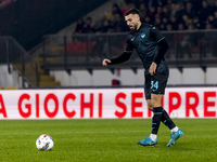 Mario Gila plays during the Serie A match between AC Monza and SS Lazio at U-Power Stadium in Monza, Italy, on November 10, 2024. (