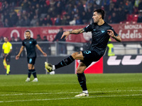 Alessio Romagnoli plays during the Serie A match between AC Monza and SS Lazio in Monza, Italy, on November 10, 2024, at U-Power Stadium (