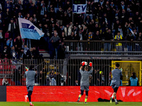 A Lazio supporter is in action during the Serie A match between AC Monza and SS Lazio at U-Power Stadium in Monza, Italy, on November 10, 20...