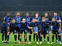 The lineup of FC Inter during the Italian Serie A football match between AC Monza and Inter FC Internazionale takes place at U-Power Stadium...