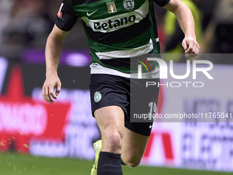 Conrad Harder of Sporting CP is in action during the Liga Portugal Betclic match between SC Braga and Sporting CP at Estadio Municipal de Br...