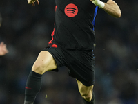 Robert Lewandowski centre-forward of Barcelona and Poland in action during the LaLiga match between Real Sociedad and FC Barcelona at Reale...