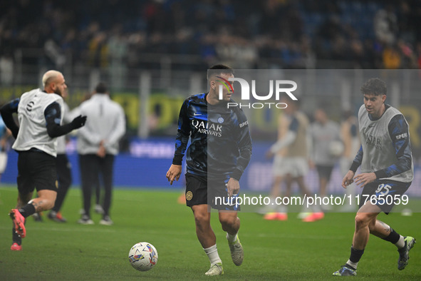 Lautaro Martinez of FC Inter participates in the Italian Serie A football match between AC Monza and Inter FC Internazionale in Monza, Italy...