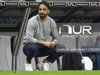 Ruben Amorim, Head Coach of Sporting CP, reacts during the Liga Portugal Betclic match between SC Braga and Sporting CP at Estadio Municipal...