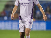 Daley Blind of Girona FC is in action with the ball during the La Liga EA Sports 2024/25 football match between Getafe CF and Girona FC at E...