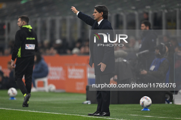 Simone Inzaghi, Head Coach of Inter FC, is present during the Italian Serie A football match between Inter FC and SSC Napoli in Milan, Italy...