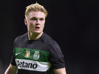 Conrad Harder of Sporting CP looks on during the Liga Portugal Betclic match between SC Braga and Sporting CP at Estadio Municipal de Braga...