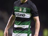 Conrad Harder of Sporting CP looks on during the Liga Portugal Betclic match between SC Braga and Sporting CP at Estadio Municipal de Braga...