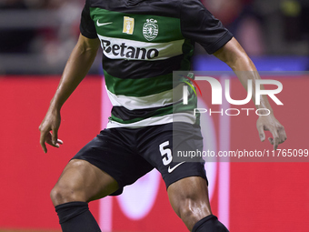 Hidemasa Morita of Sporting CP is in action during the Liga Portugal Betclic match between SC Braga and Sporting CP at Estadio Municipal de...