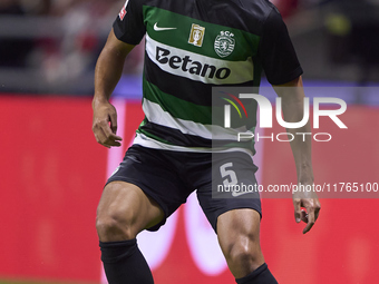 Hidemasa Morita of Sporting CP is in action during the Liga Portugal Betclic match between SC Braga and Sporting CP at Estadio Municipal de...