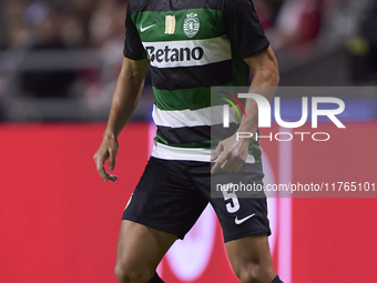 Hidemasa Morita of Sporting CP is in action during the Liga Portugal Betclic match between SC Braga and Sporting CP at Estadio Municipal de...