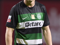 Viktor Gyokeres of Sporting CP looks on during the Liga Portugal Betclic match between SC Braga and Sporting CP at Estadio Municipal de Brag...