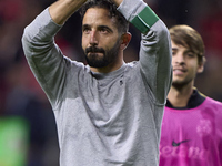 Ruben Amorim, Head Coach of Sporting CP, shows appreciation to the fans after the Liga Portugal Betclic match between SC Braga and Sporting...