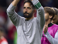 Ruben Amorim, Head Coach of Sporting CP, shows appreciation to the fans after the Liga Portugal Betclic match between SC Braga and Sporting...