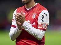 Ricardo Horta of SC Braga shows appreciation to the fans after the Liga Portugal Betclic match between SC Braga and Sporting CP at Estadio M...