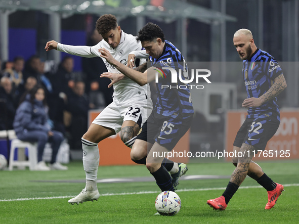 Alessandro Bastoni participates in the Serie A 2024-2025 match between Inter and Napoli in Milano, Italy, on November 10, 2024. 