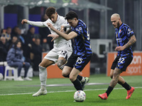 Alessandro Bastoni participates in the Serie A 2024-2025 match between Inter and Napoli in Milano, Italy, on November 10, 2024. (