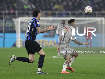 Matteo Politano participates in the Serie A 2024-2025 match between Inter and Napoli in Milano, Italy, on November 10, 2024 (