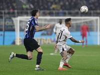 Matteo Politano participates in the Serie A 2024-2025 match between Inter and Napoli in Milano, Italy, on November 10, 2024 (