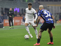 Giovanni Di Lorenzo participates in the Serie A 2024-2025 match between Inter and Napoli in Milano, Italy, on November 10, 2024. (