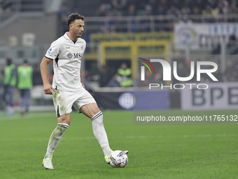 Amir Rrahmani participates in the Serie A 2024-2025 match between Inter and Napoli in Milano, Italy, on November 10, 2024. (