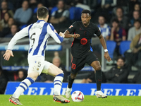 Ansu Fati left winger of Barcelona and Spain during the LaLiga match between Real Sociedad and FC Barcelona at Reale Arena on November 10, 2...