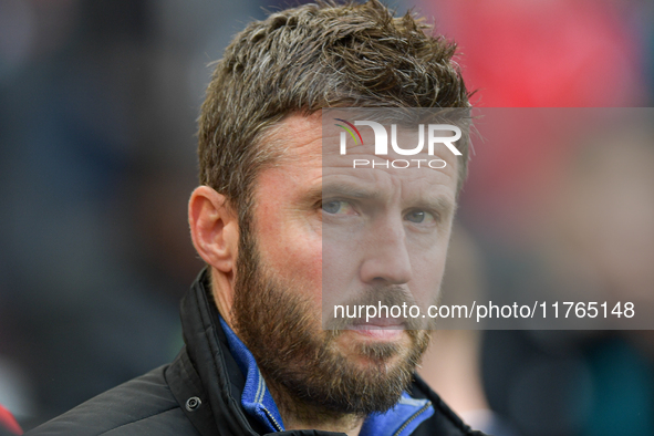 Middlesbrough's Manager Michael Carrick is present during the Sky Bet Championship match between Middlesbrough and Luton Town at the Riversi...