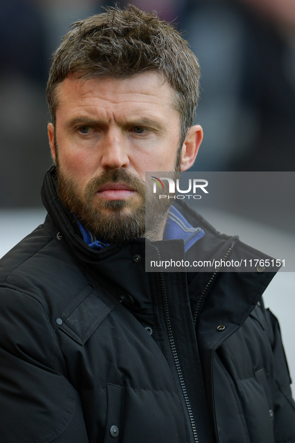 Middlesbrough's Manager Michael Carrick is present during the Sky Bet Championship match between Middlesbrough and Luton Town at the Riversi...