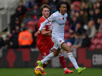 Aidan Morris of Middlesbrough and Tahith Chong of Luton Town participate in the Sky Bet Championship match between Middlesbrough and Luton T...