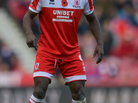 Emmanuel Latte Lath of Middlesbrough participates in the Sky Bet Championship match between Middlesbrough and Luton Town at the Riverside St...