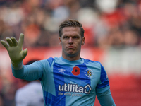 Thomas Kaminski of Luton Town participates in the Sky Bet Championship match between Middlesbrough and Luton Town at the Riverside Stadium i...