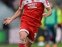 Aidan Morris of Middlesbrough plays during the Sky Bet Championship match between Middlesbrough and Luton Town at the Riverside Stadium in M...