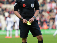 Match referee Tony Harrington officiates during the Sky Bet Championship match between Middlesbrough and Luton Town at the Riverside Stadium...