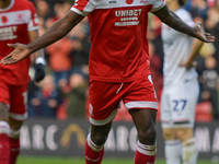 Emmanuel Latte Lath of Middlesbrough participates in the Sky Bet Championship match between Middlesbrough and Luton Town at the Riverside St...